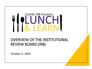 Institutional Review Board (IRB) and Research Regulations