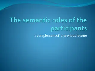 Syntactic Roles in English Language