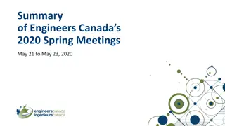 Engineers Canada Spring Meetings 2020 Highlights & Updates