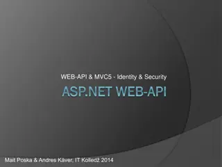 Web API MVC5 Identity Security Overview