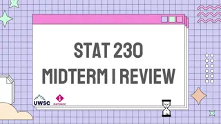Probability: Concepts and Definitions for Stat 230 Midterm Review