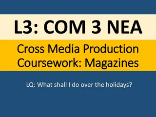 Holiday Activities for Media Production Students