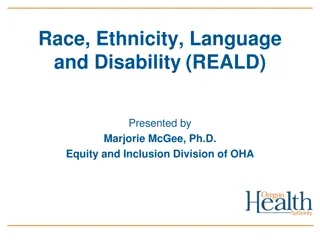 REALD: Race, Ethnicity, Language, and Disability in Health Equity Initiatives
