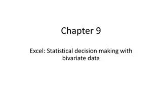 Statistical Decision Making with Bivariate Data in Excel