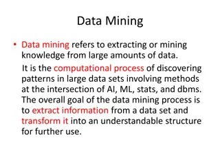 Exploring the World of Data Mining