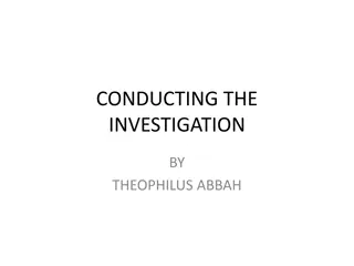 Effective Steps for Conducting an Investigation