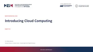 Introducing Cloud Computing for Digital Tech Prof