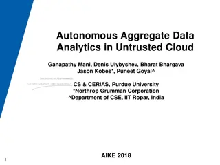 Intelligent Autonomous Data Analytics and Privacy Preservation in Distributed Environments