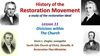 Divisions Within the Church: The Controversy Over Music in the Restoration Movement