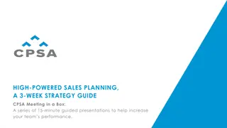 Optimizing Sales Strategy: Week 3 Guide for High-Powered Sales Planning