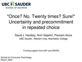 Uncertainty and Precommitment in Decision Making