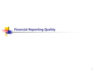 Financial Reporting Quality and Earnings Manipulation