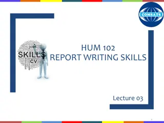 Effective Report Writing Skills and Structure
