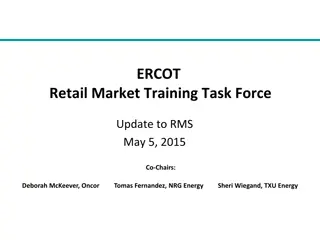 Retail Market Training Task Force Update and Initiatives