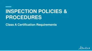 Certification Requirements for Class A Inspectors