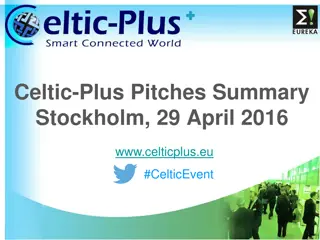 Innovative Proposal Ideas Overview in Celtic-Plus Pitches Event