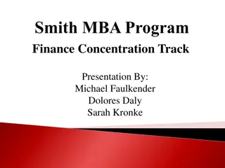 Finance Concentration Track Presentation and Electives Overview