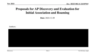 Effective AP Discovery and Evaluation for Initial Association and Roaming