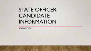 Kentucky FFA State Officer Candidate Information and Selection Process