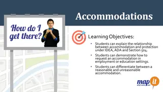 Accommodations in Education and Employment Settings