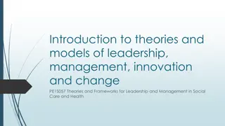 Leadership, Management, Innovation and Change in Social Care and Health