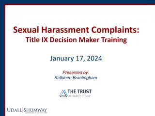 Understanding Title IX: Sexual Harassment Complaints