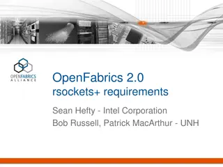 Data Streaming and Datagram Features in OpenFabrics 2.0