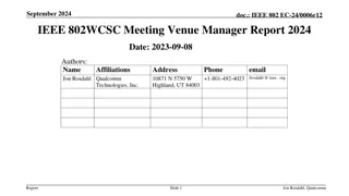 IEEE 802 September 2024 Venue and Contract Updates Report