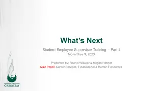 Student Employee Training: Next Steps & Compliance Details