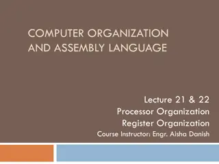 Processor Organization and Assembly Language