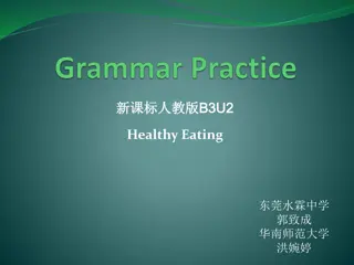 Modal Verbs and Healthy Eating Choices