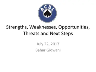 Bridge Organization SWOT Analysis and Quick Wins Summary