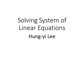 Solving System of Linear Equations: Techniques and Strategies
