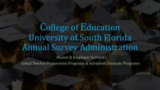 Survey Administration and Feedback for Teacher Preparation Programs at University of South Florida