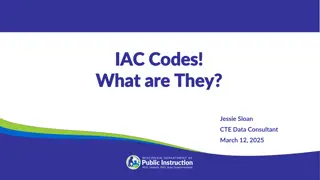 IAC Codes and CTE Data Collection Process