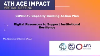 Supporting Institutional Resilience: Capacity Building Action Plan