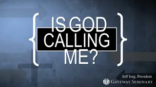 The Call to Ministry Leadership and Service