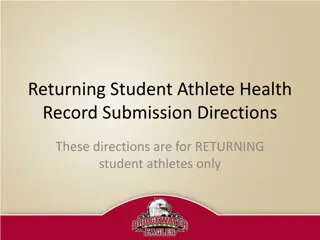 Returning Student Athlete Health Record Submission Guide
