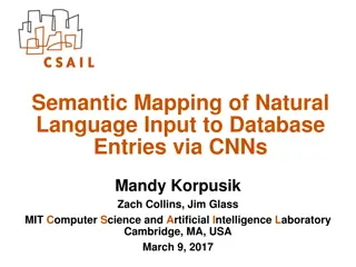 Semantic Mapping of Natural Language Input to Database Entries via CNNs