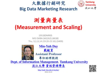 Big Data Marketing Research at Tamkang University - Measurement & Scaling Course Details