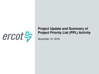 Project Priority List Update and Summary November 2018