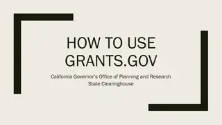 Efficient Guide to Using Grants.gov for California Governor's Office of Planning and Research State Clearinghouse