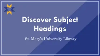 Utilizing Library Subject Headings for Effective Information Organization