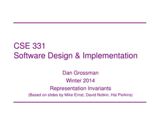 Software Design and Implementation - Representation Invariants and ADTs