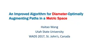 Improved Algorithm for Diameter-Augmenting Paths in Metric Space