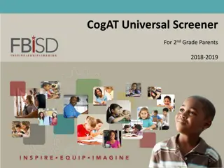 CogAT Universal Screener & Individual Planning Update
