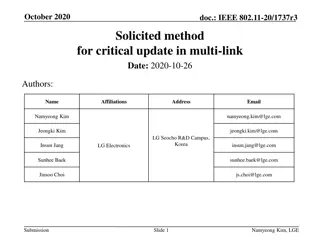 Solicited Method for Critical Update in Multi-Link Environments
