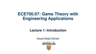 Introduction to Game Theory with Engineering Applications