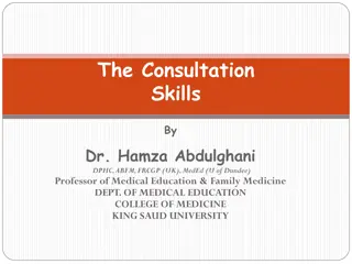 Enhancing Consultation Skills in Healthcare Setting