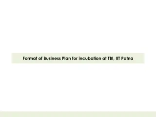 Business Plan Format for Incubation at TBI, IIT Patna